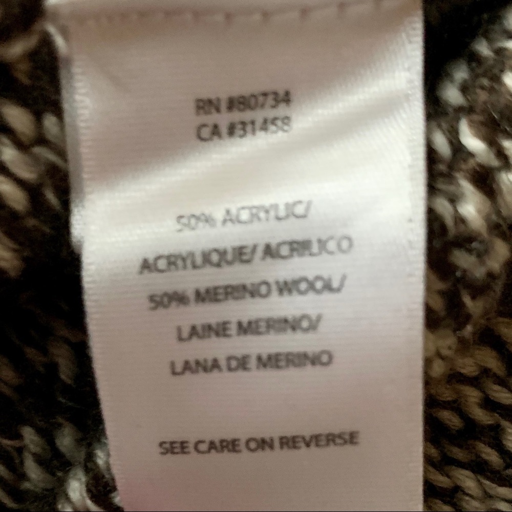 BCBG MaxAzria Brown Wool Blend Belted Cardigan - Picture 4 of 6